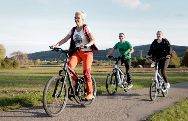 Streetstepper-Beispielteil mit Fahrradrahmen und Reifen